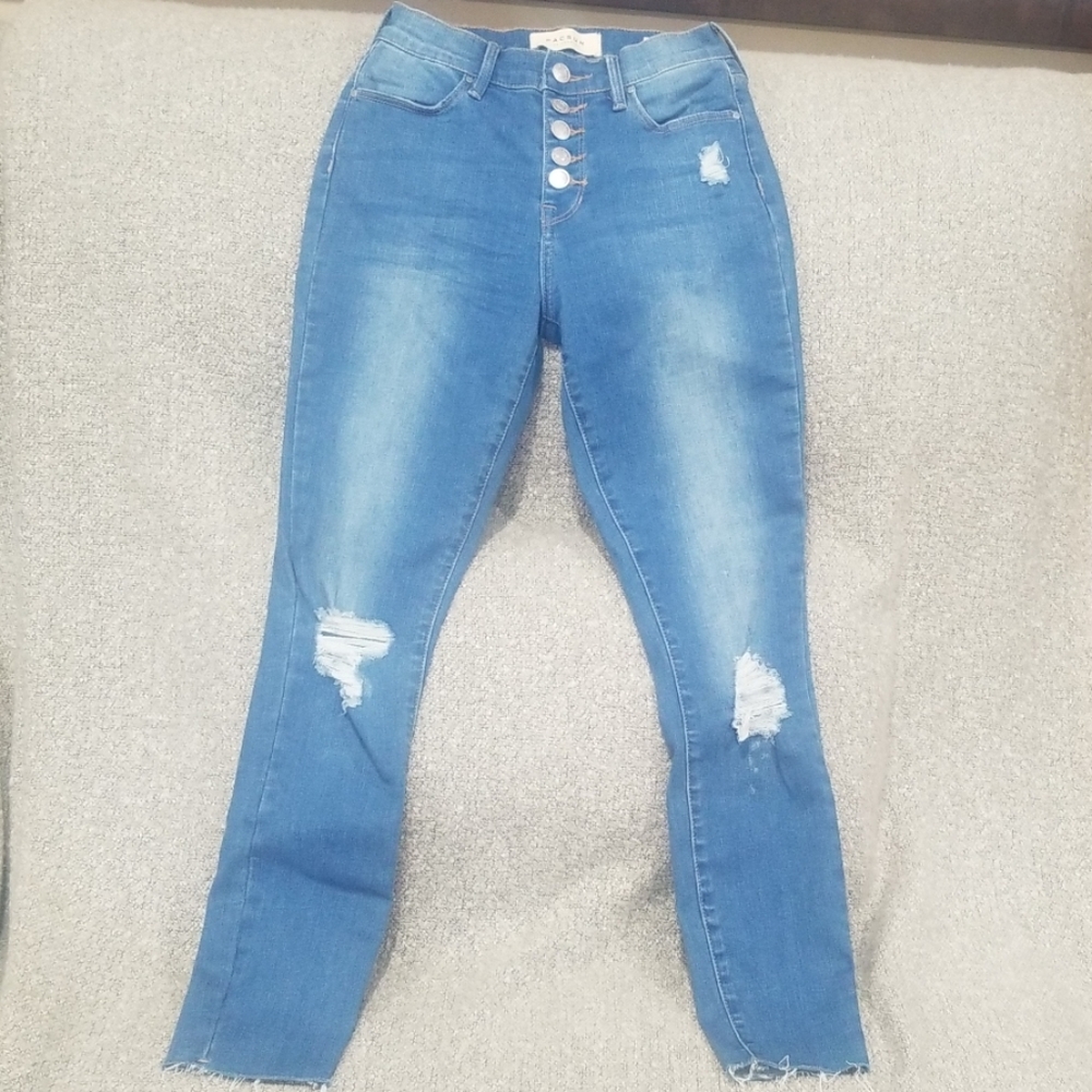 High-rise ankle jeggins